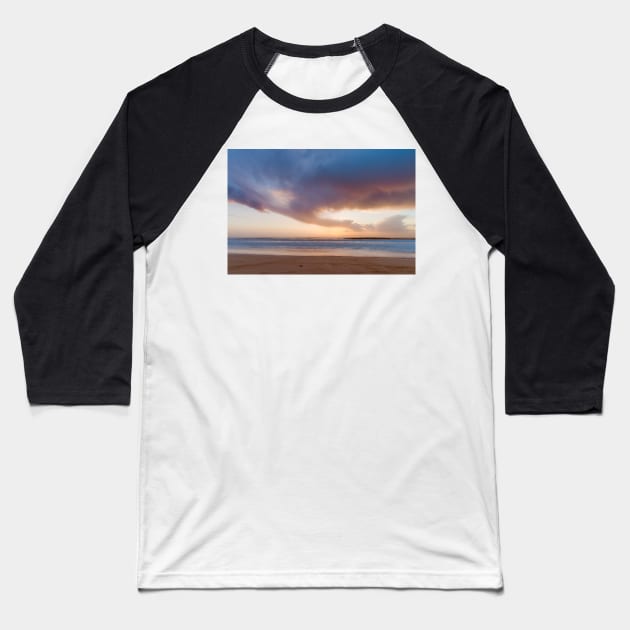 Sunset from the beach Baseball T-Shirt by homydesign